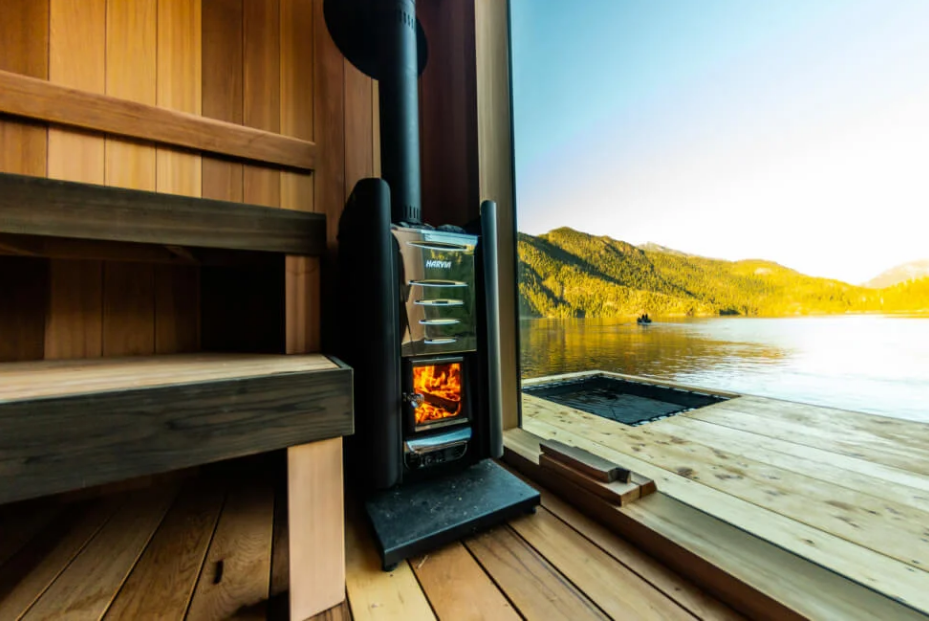 Detalle interior sauna flotante Aux Box