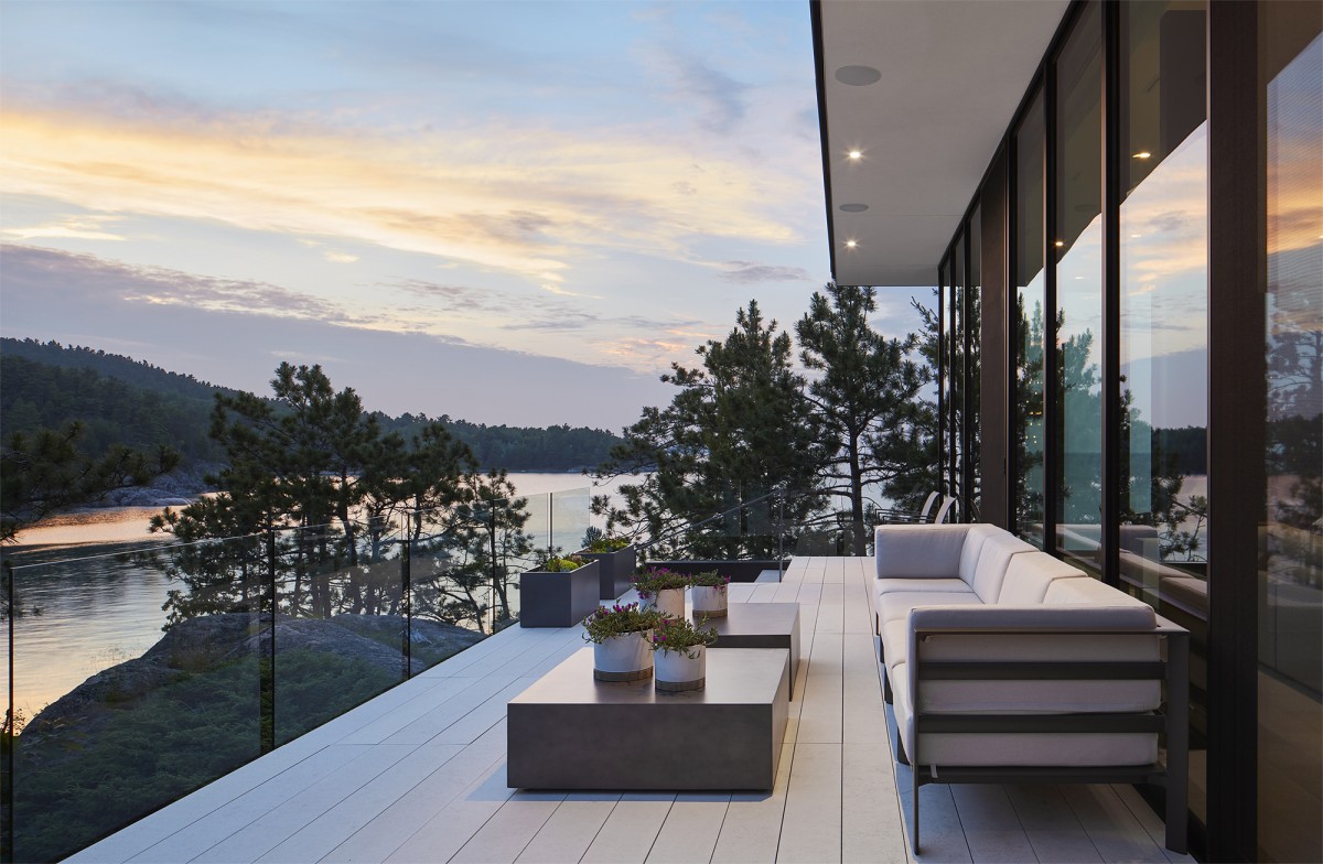 Terraza con vistas de X House