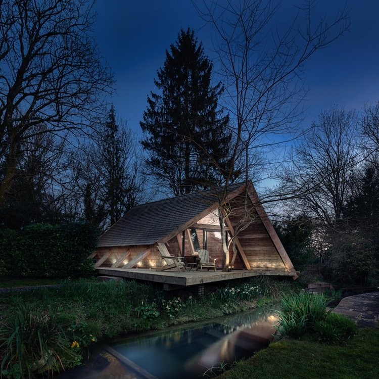Vista nocturna Climber´s Cabin