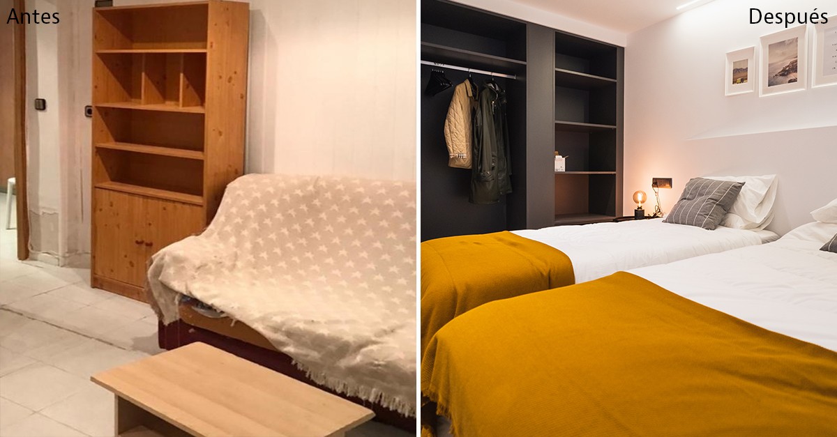 antes y después en un apartamento de 54m2