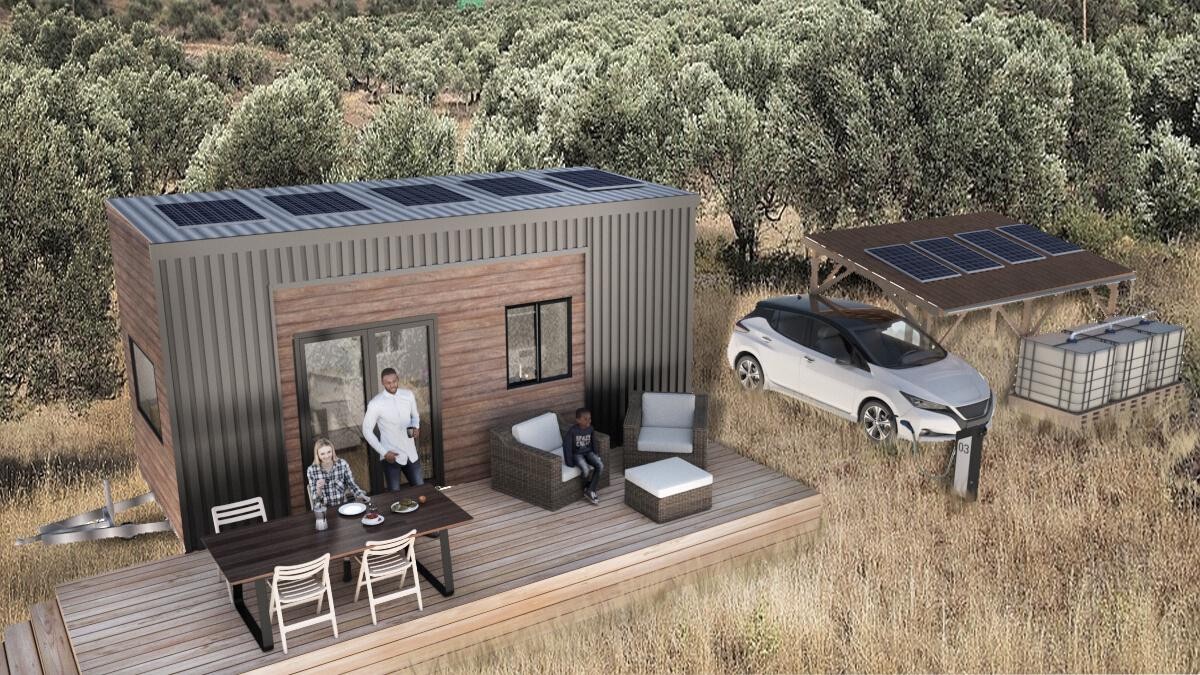 Esta MINI CASA de fabricación española de 70 m2 tiene porche y terraza y  cuesta menos de 60.000 euros