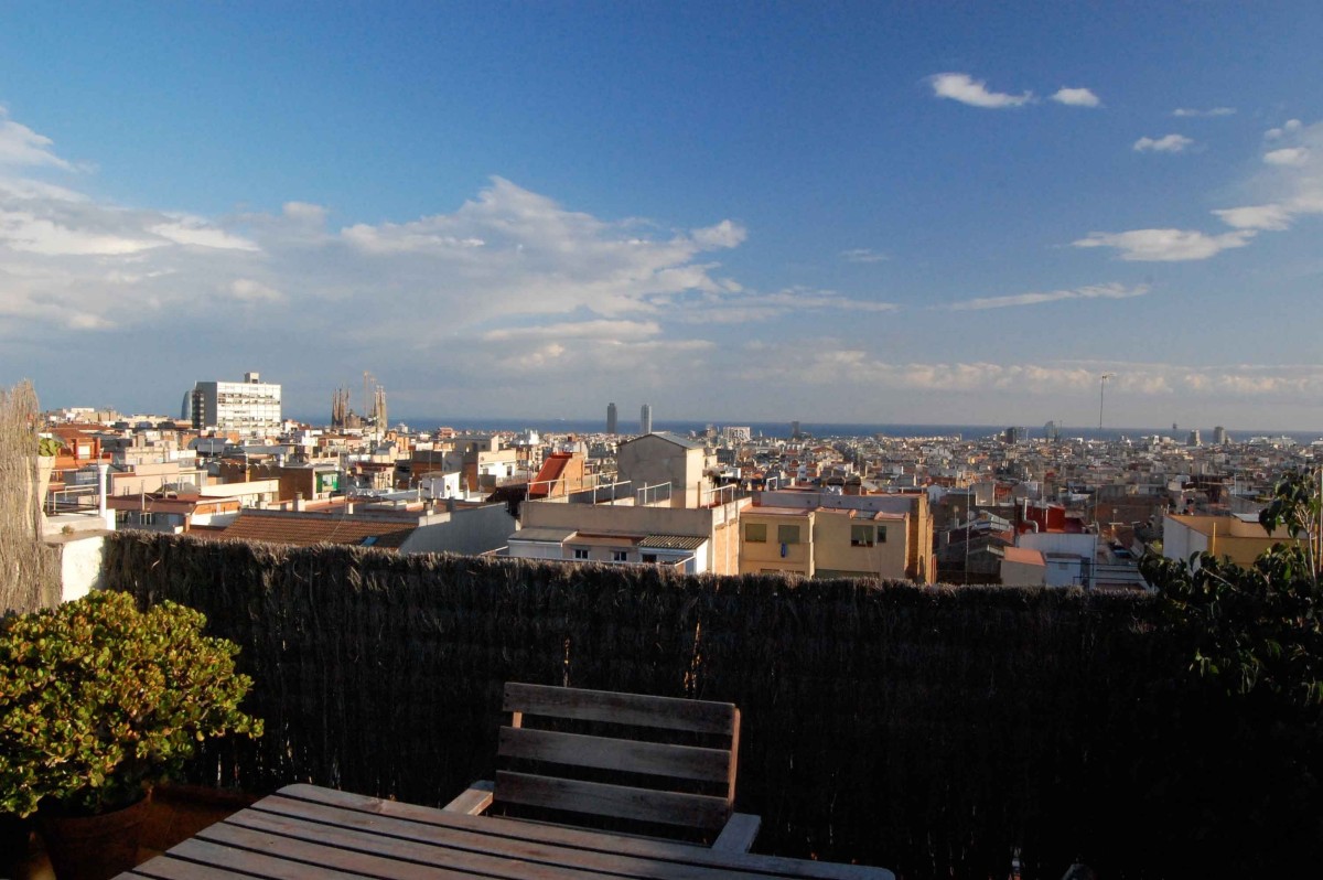 Terraza de un piso de Barcelona