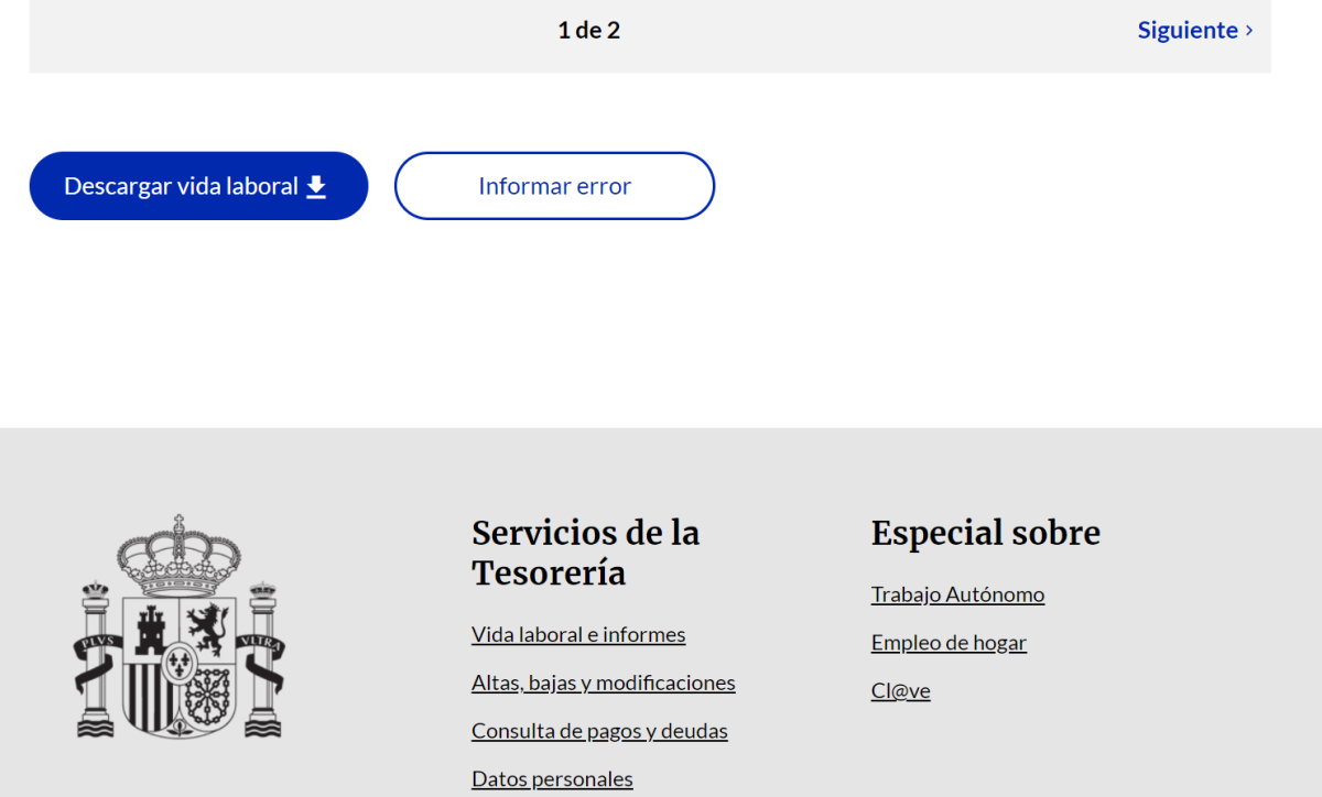 vida laboral online sms