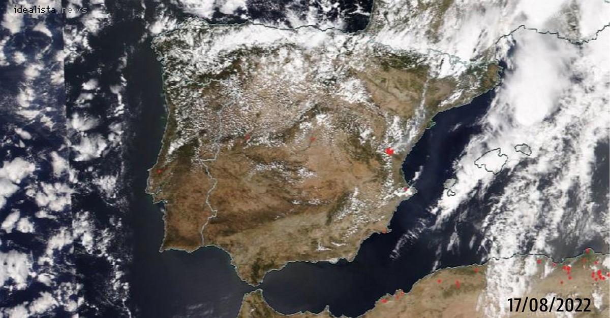 El time lapse de los incendios en España este verano