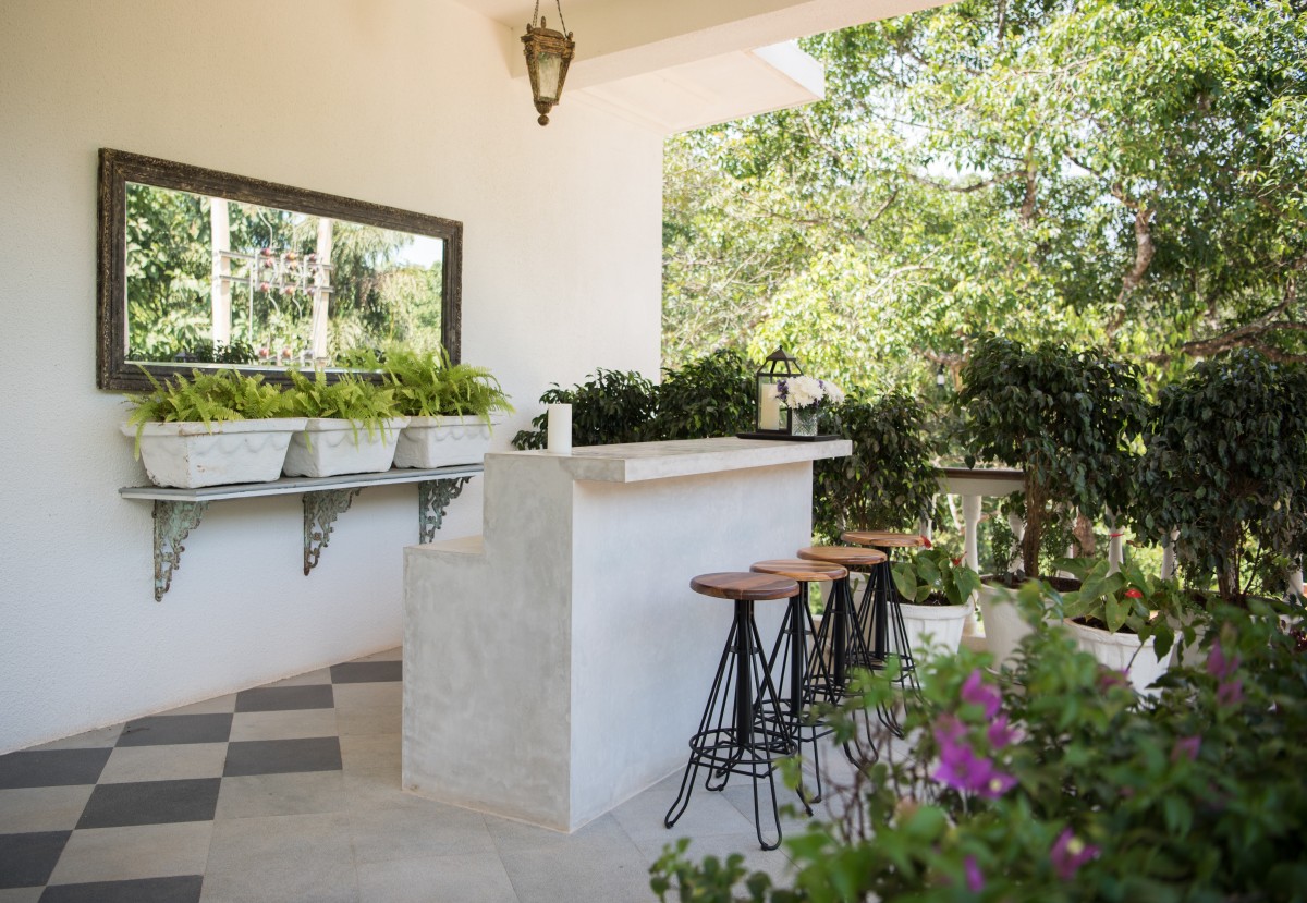 Terraza con plantas