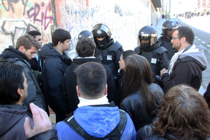 Desalojo en Madrid