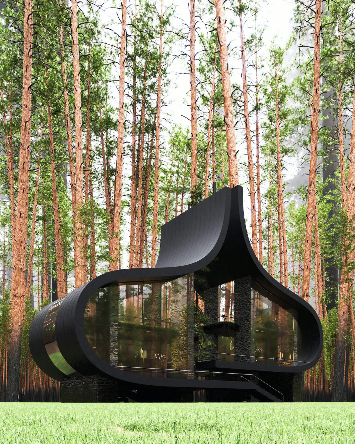 Vista general de la Twin sisters house