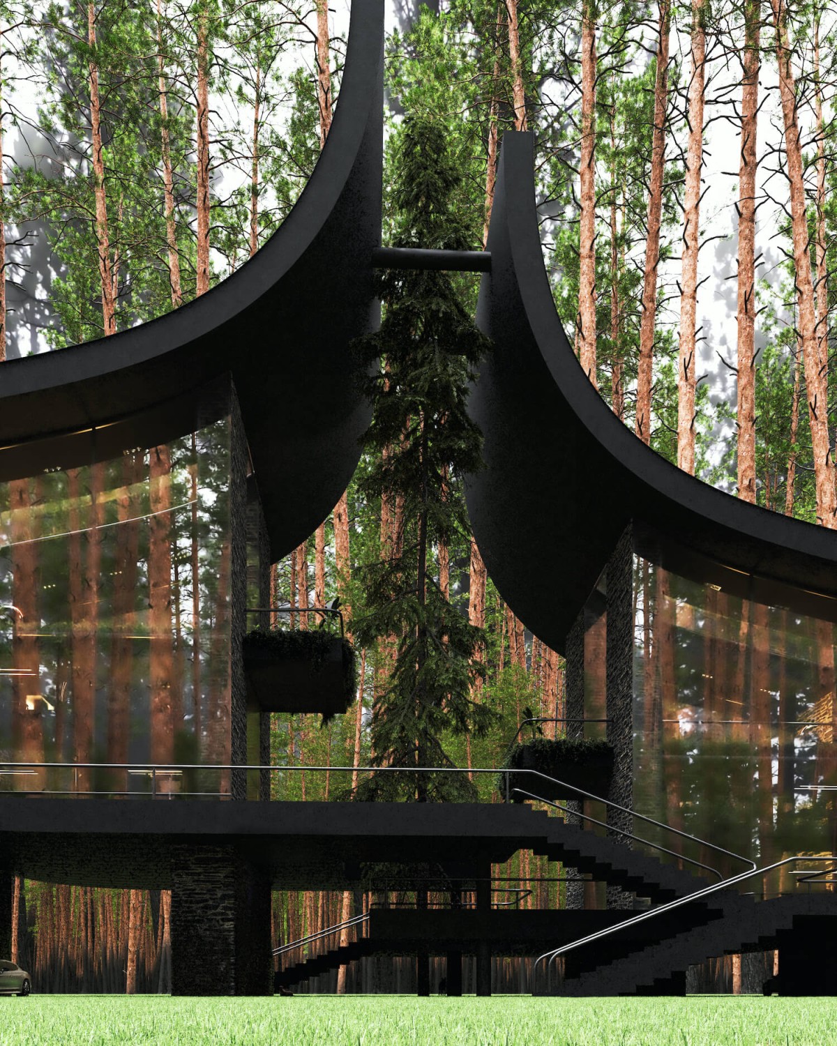 El árbol es el elemento que une las dos casas