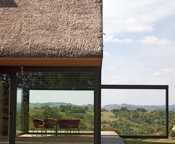 Casa rural de paja: Porche