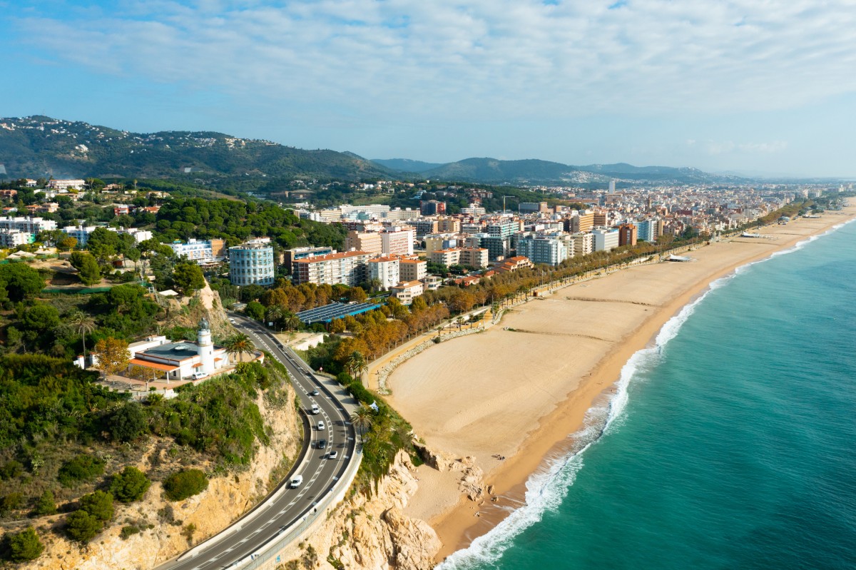 Vista de pájaro de Calella