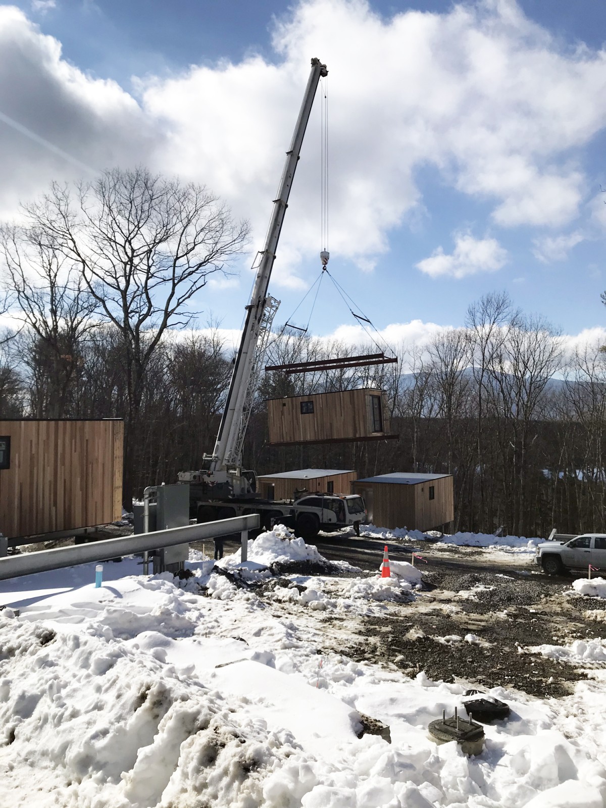 Construcción del albergue prefabricado