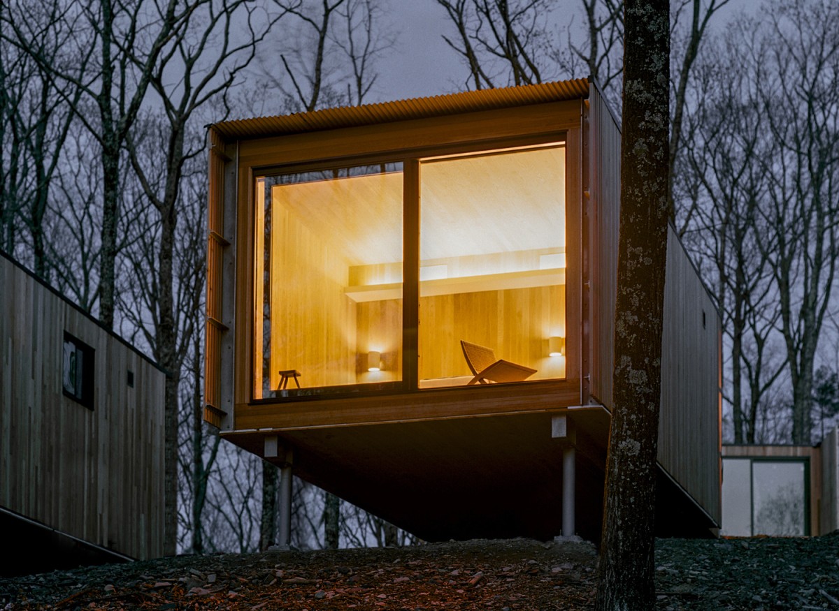 Exterior de las cabañas prefabricadas