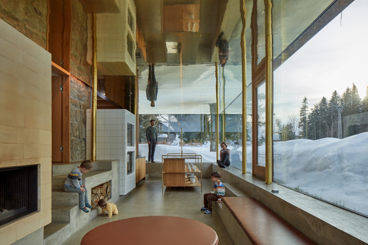 Interior de la zona acristalada