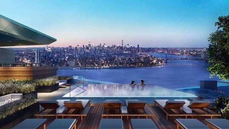 piscina infinity del edificio Brooklyn Point