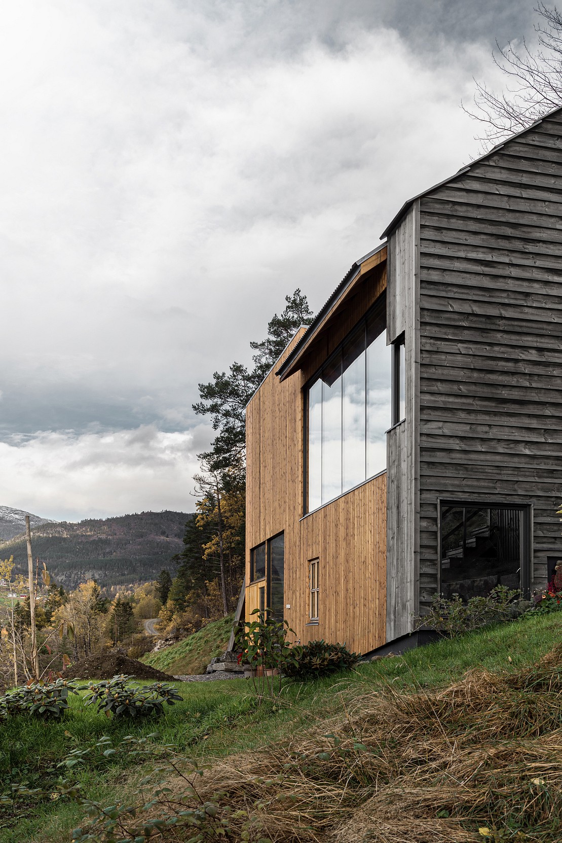 Exterior de la cabaña en Noruega