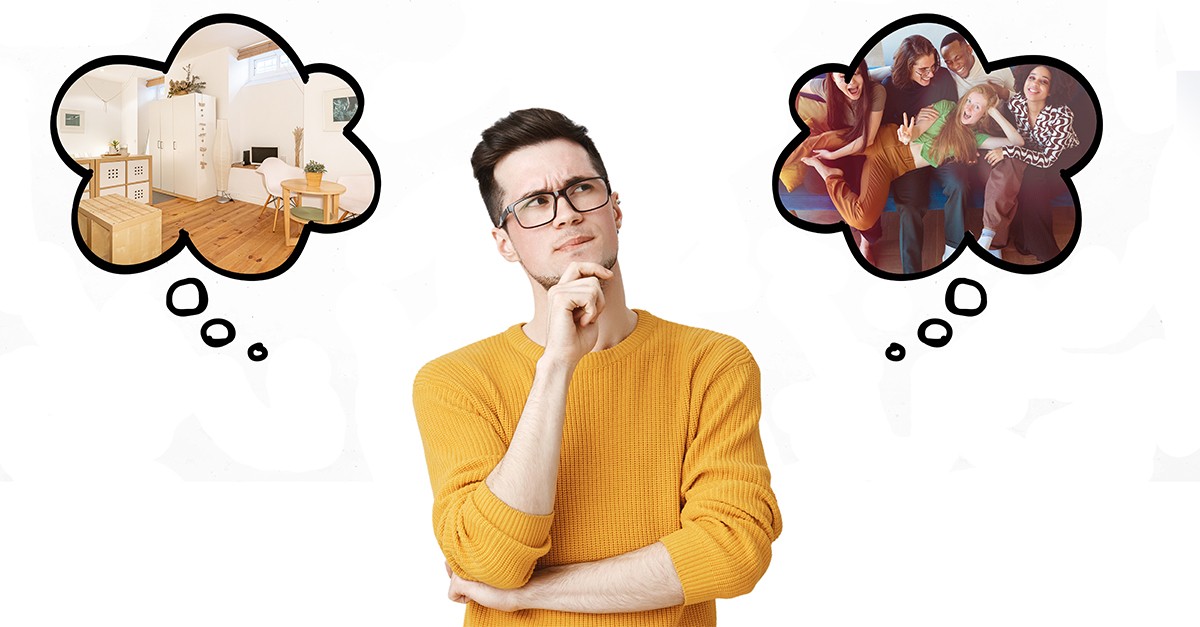 El lujo de vivir solo o tener que compartir piso