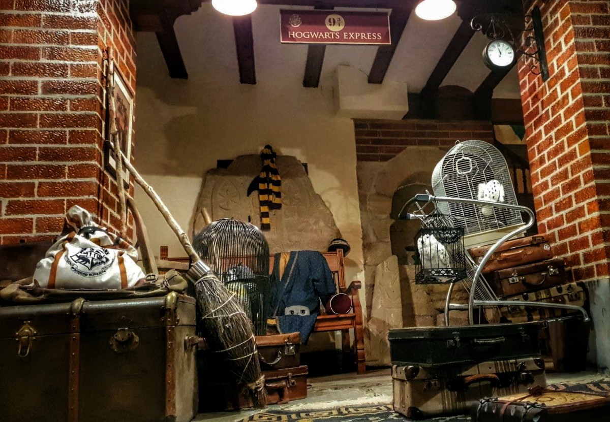 Recreación del andén 9 y ¾ de la estación de Londres
