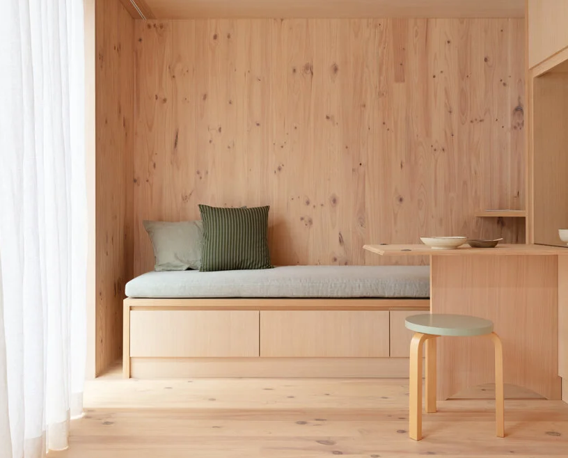Dormitorio de la tiny house Minima