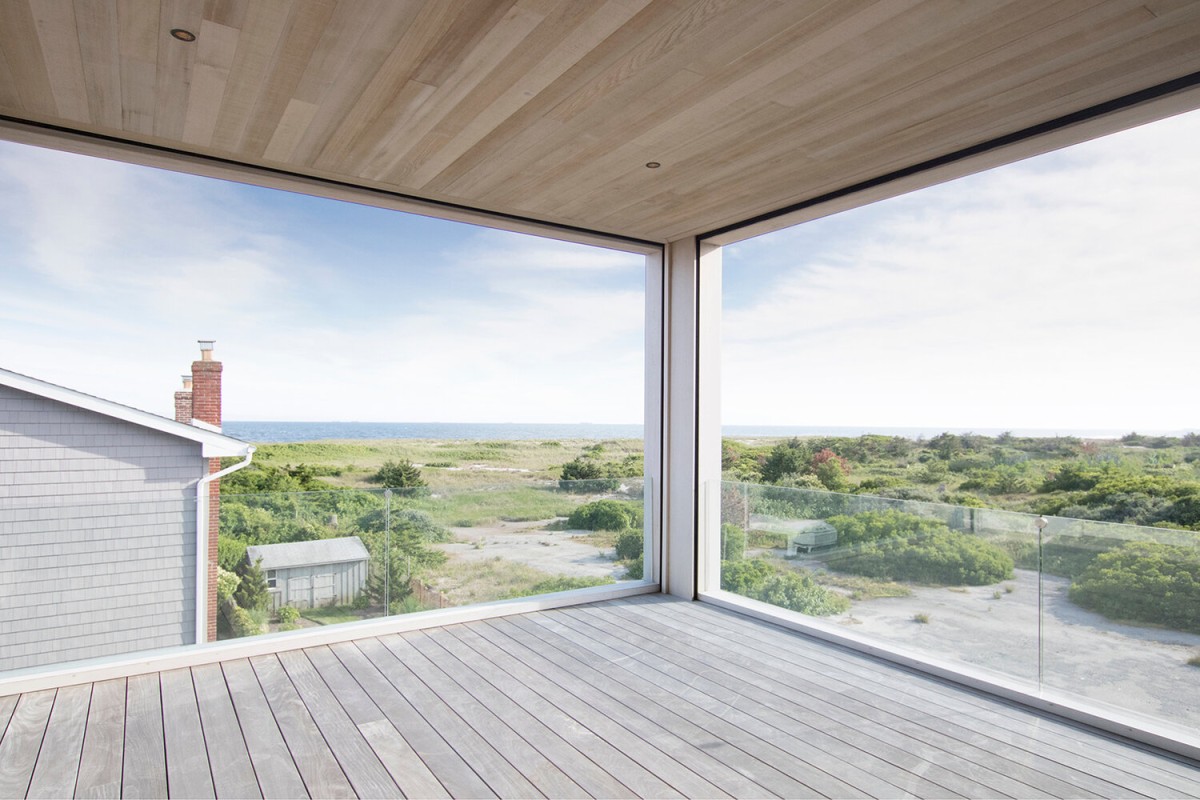 Terraza con vistas al océano