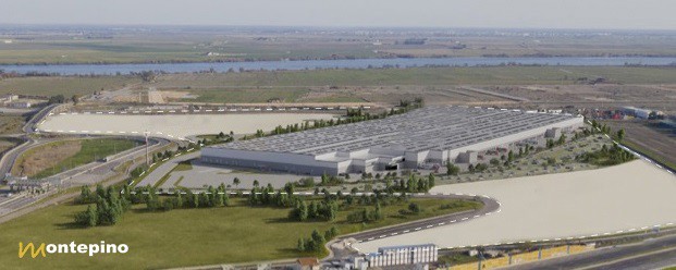 Infografía del almacén en Portugal para Leroy Merlin