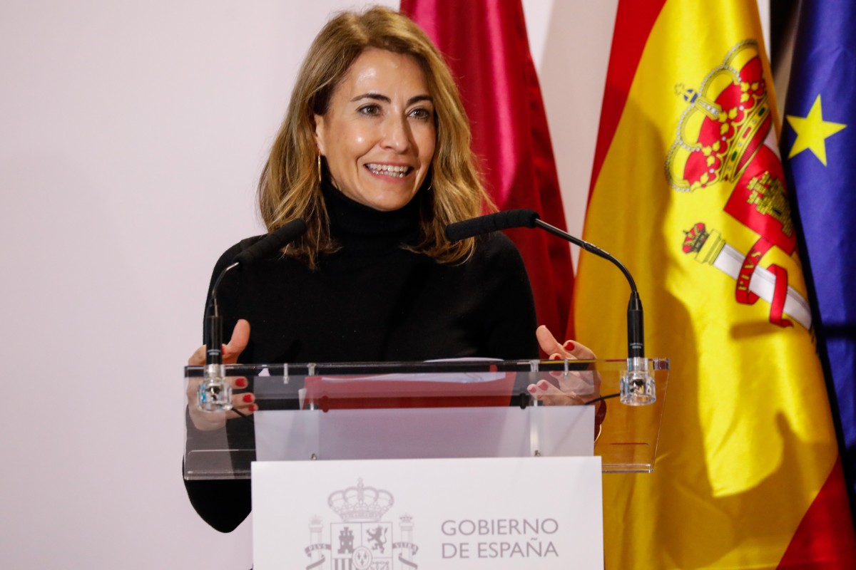 La ministra de Transportes, Movilidad y Agenda Urbana, Raquel Sánchez, interviene en la inauguración de la línea de AVE Madrid-Murcia, en la estación Murcia del Carmen