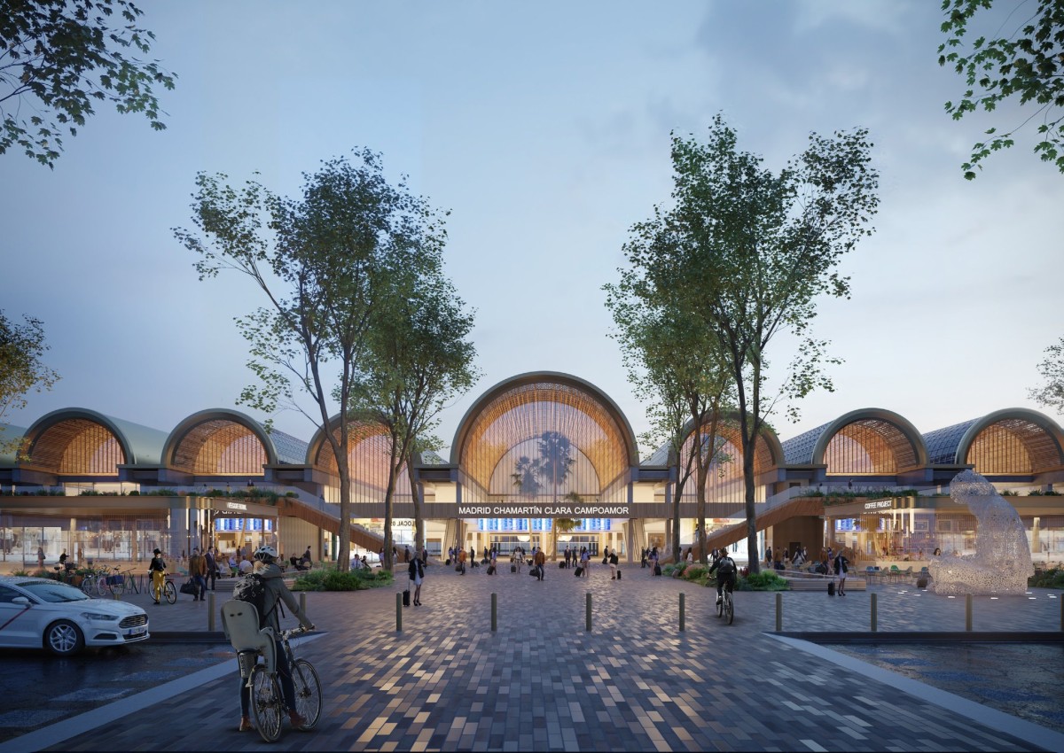 Entrada de la futura estación de Chamartín