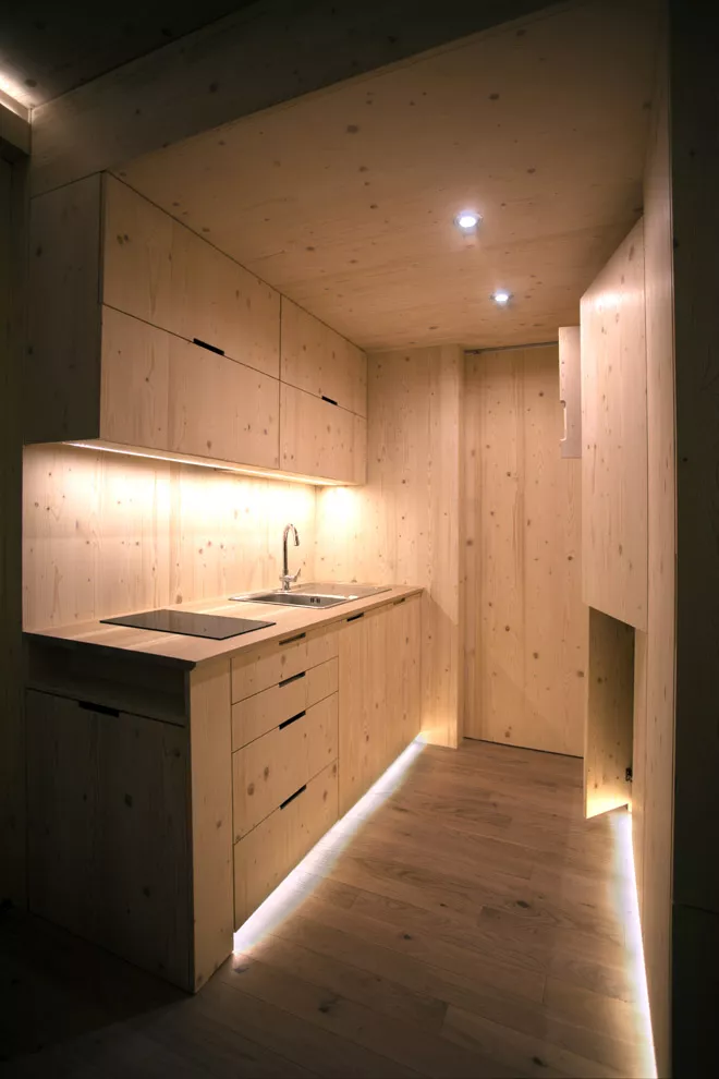 Cocina iluminada
