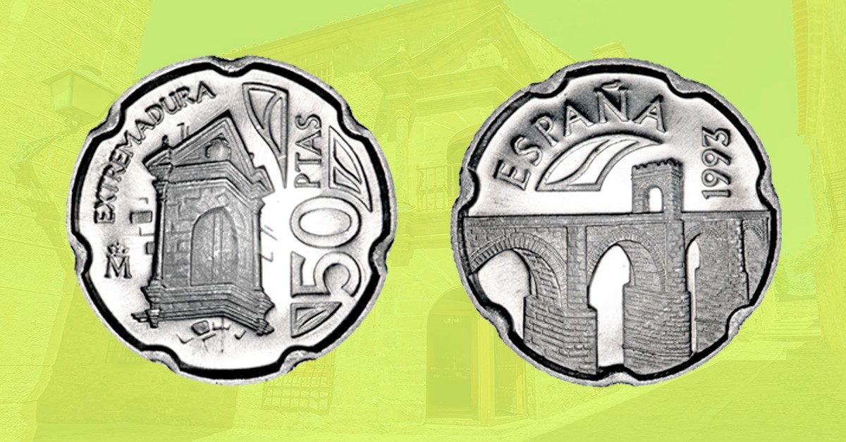 Detalle de la moneda de 50 pesetas