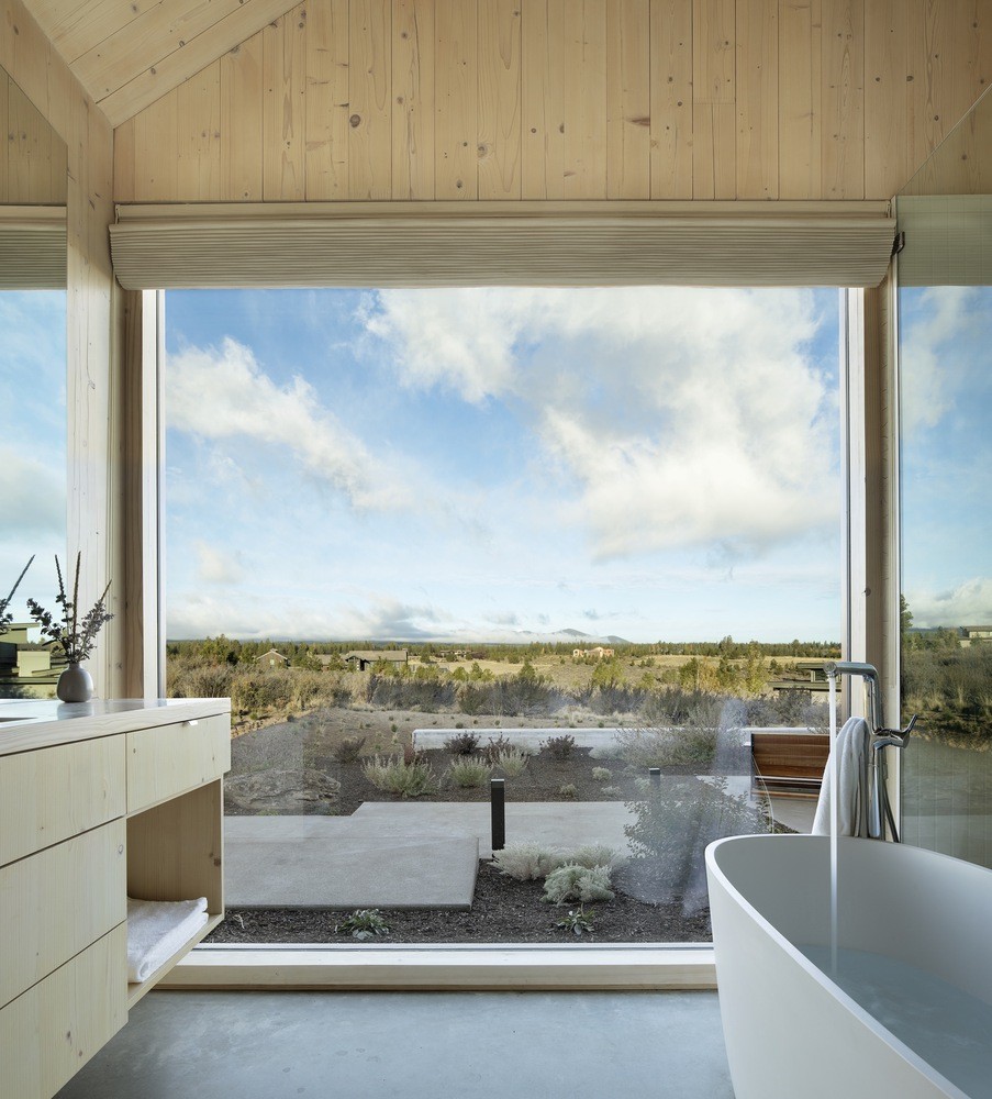 Cuarto de baño con vistas
