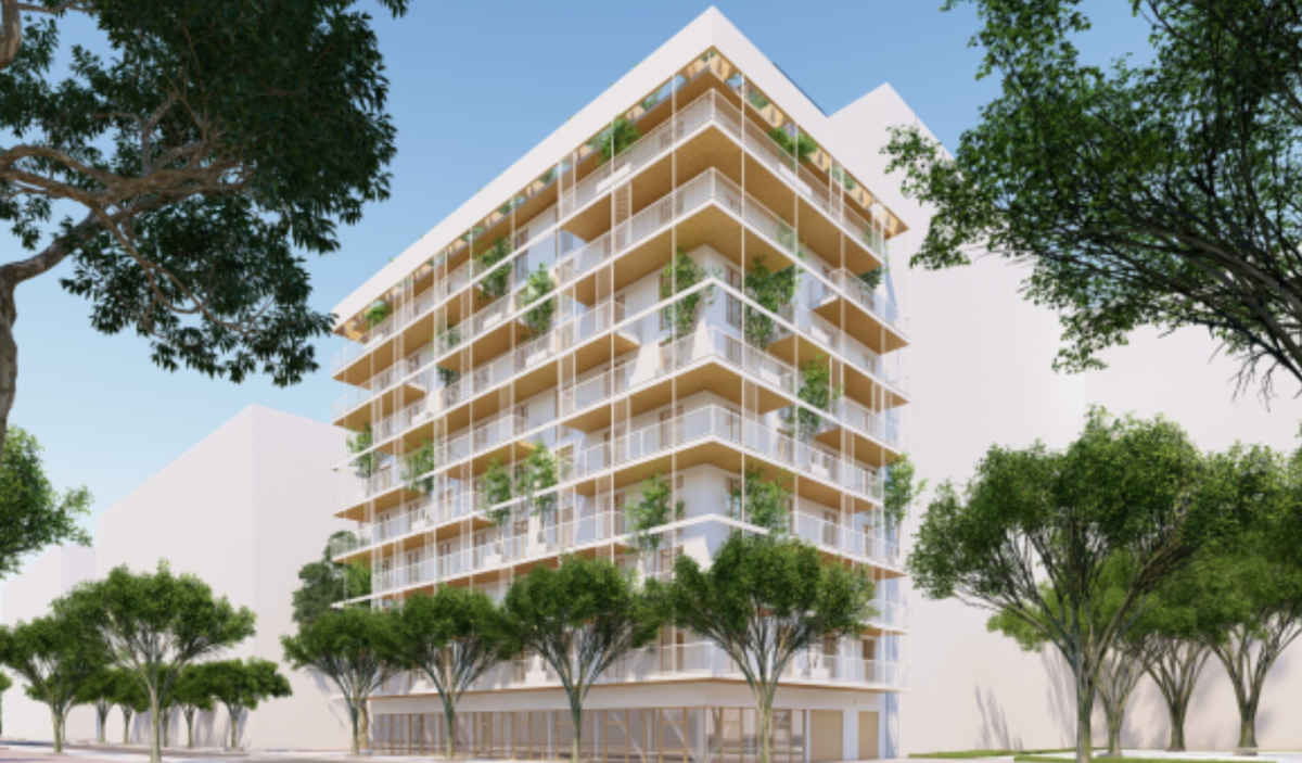 Edificio con cubierta verde en La Verneda i La Pau 