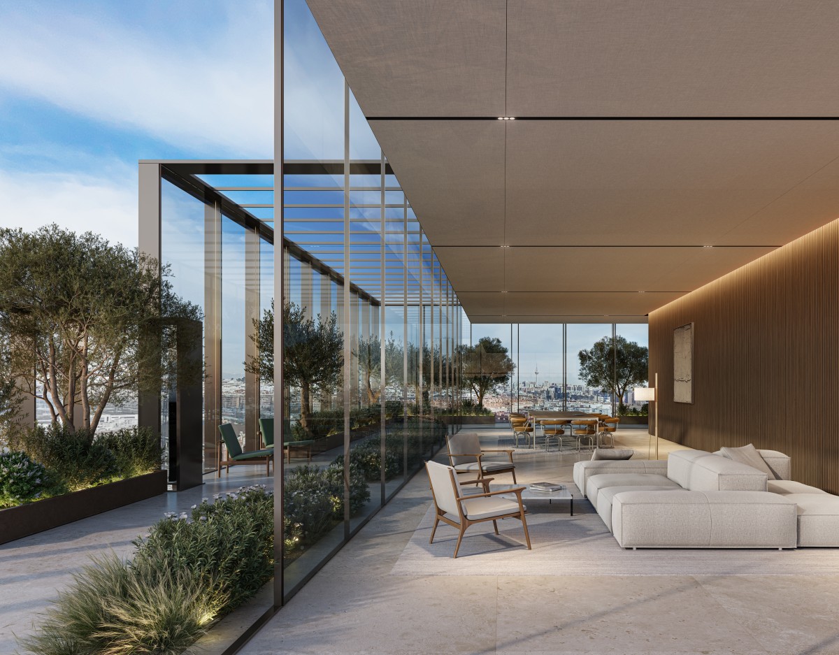 Terraza del edificio de oficinas
