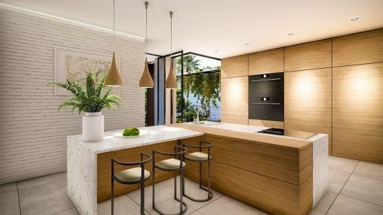 Diseño de la cocina de la villa de lujo en Mijas