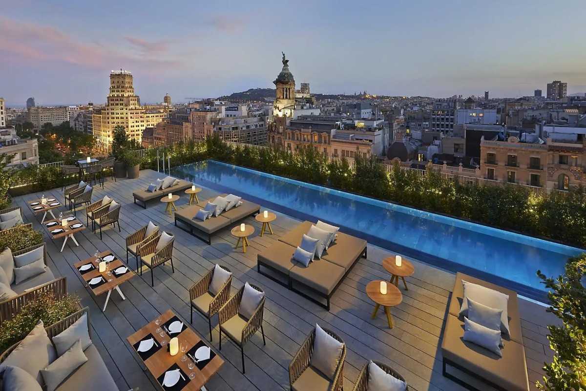 Terraza y piscina Mandarin Oriental Barcelona