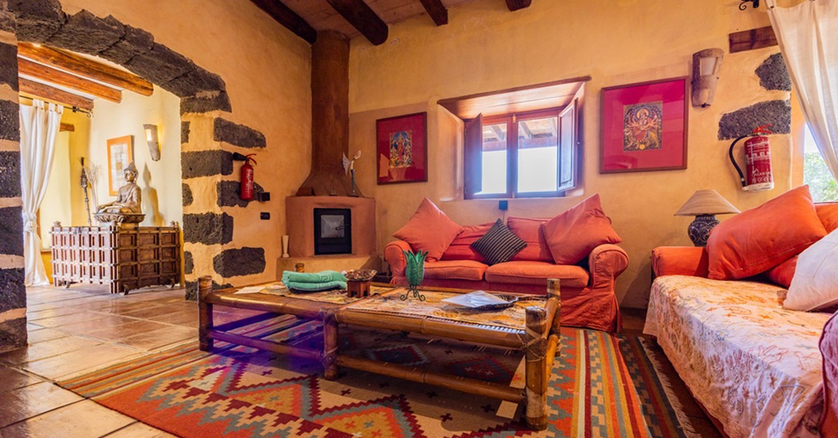 Interior de una de las villas en el resort de lujo de Lanzarote