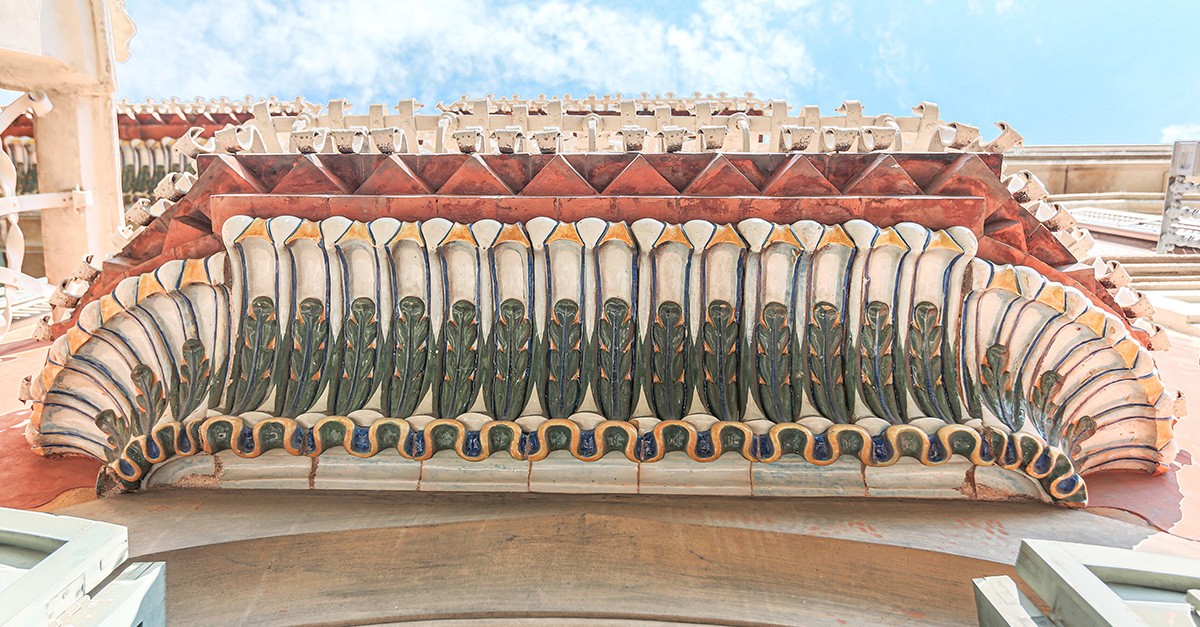 Detalle balcón en Casa Estapé de Barcelona