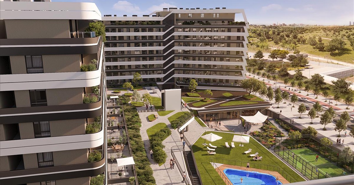 Exterior del proyecto 'build to rent' de Hines y Acciona