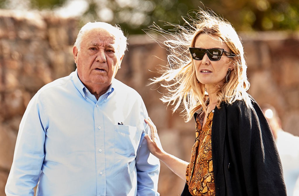 Amancio Ortega y su hija Marta Ortega, en 2018