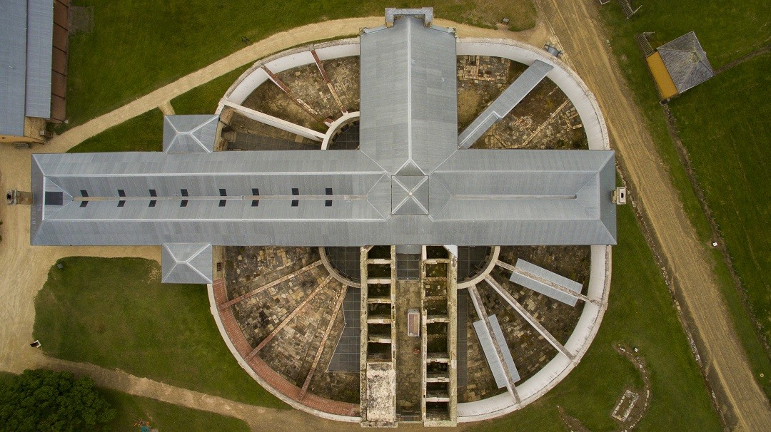 Vista aérea del penal de Port Arthur