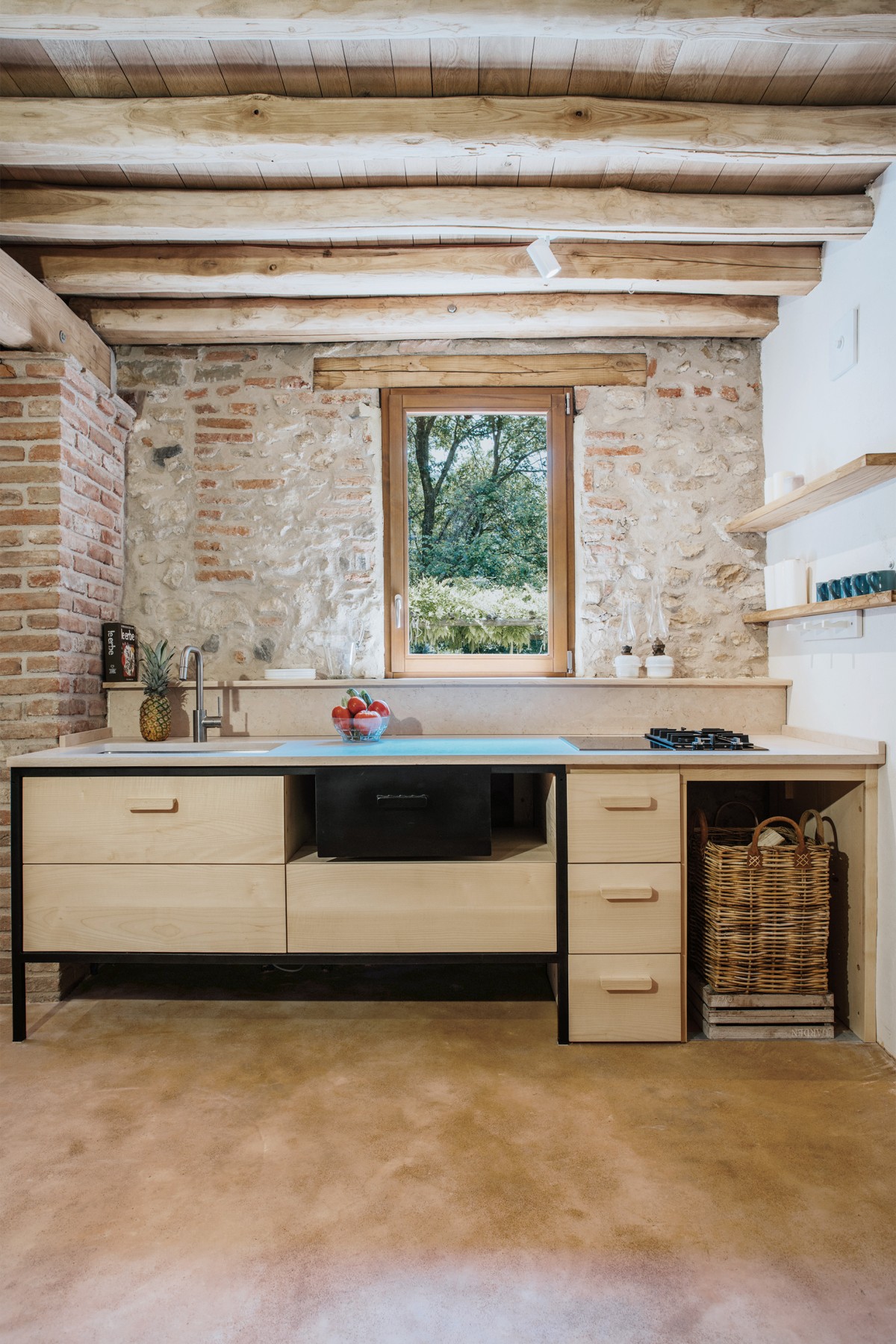 Cuarto de baño en tonos marrones