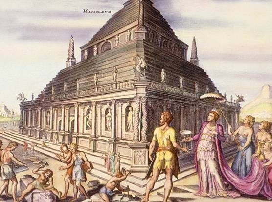Representación del Mausole de Halicarnaso