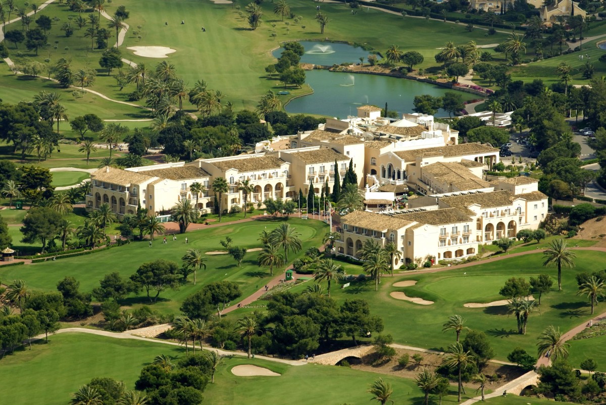 Imagen aérea del Grand Hyatt La Manga Club Golf & Spa.