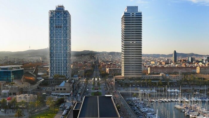 Vista aérea de la ciudad de Barcelona.