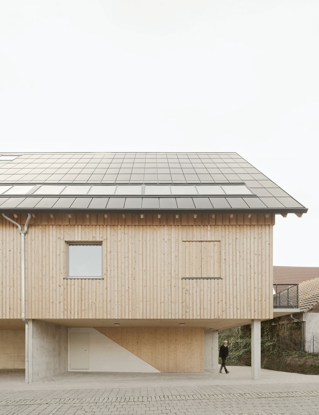 Vista lateral de la vivienda