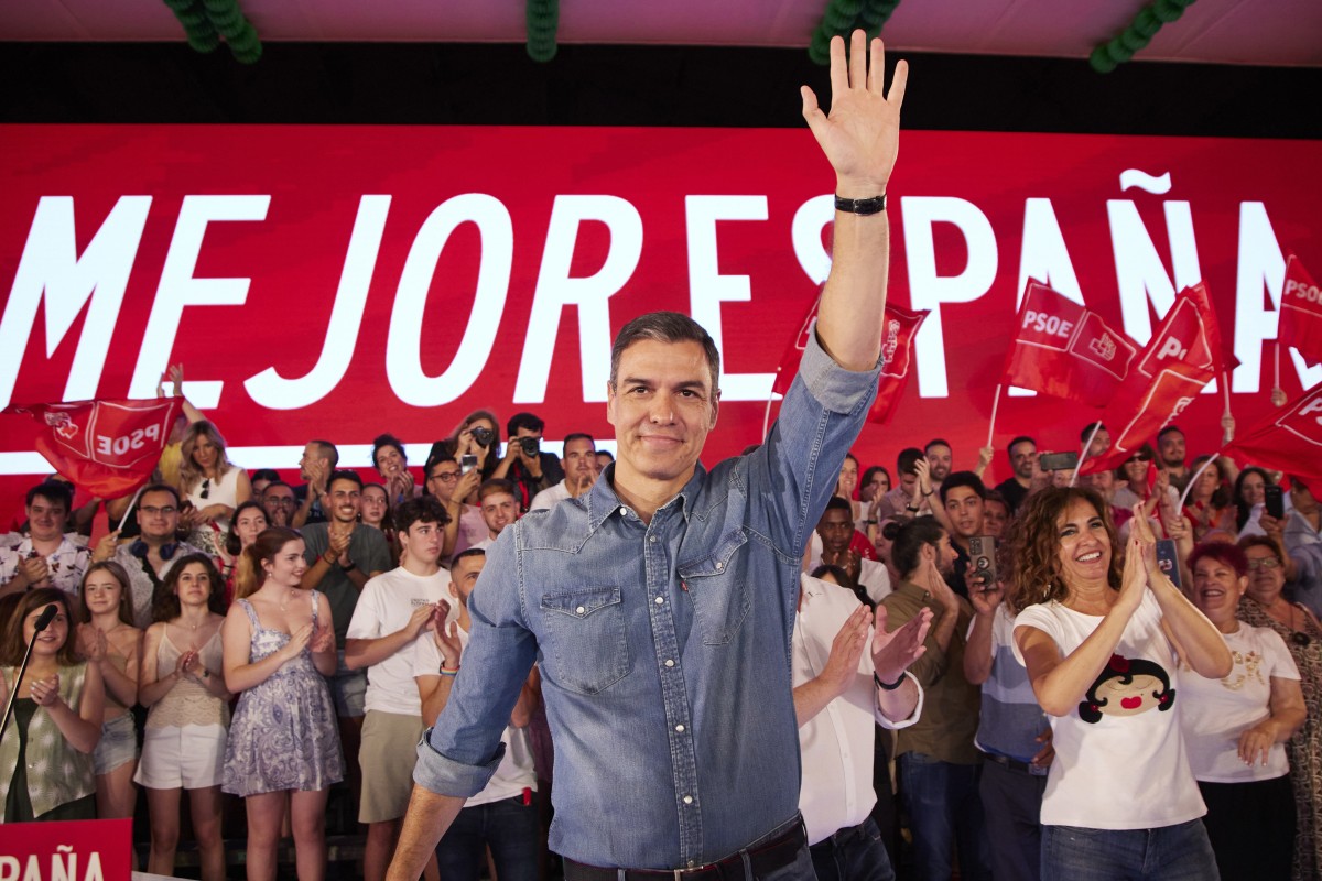 El presidente del gobierno de España y secretario general del PSOE, Pedro Sánchez