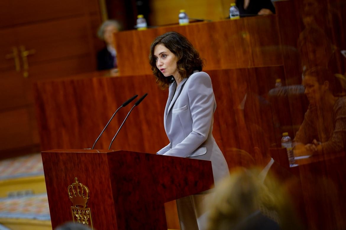Isabel Díaz Ayuso en el primer día de su investidura