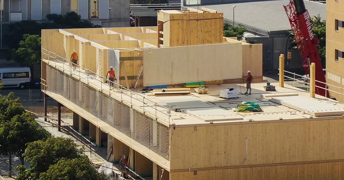 Edificio de viviendas de madera