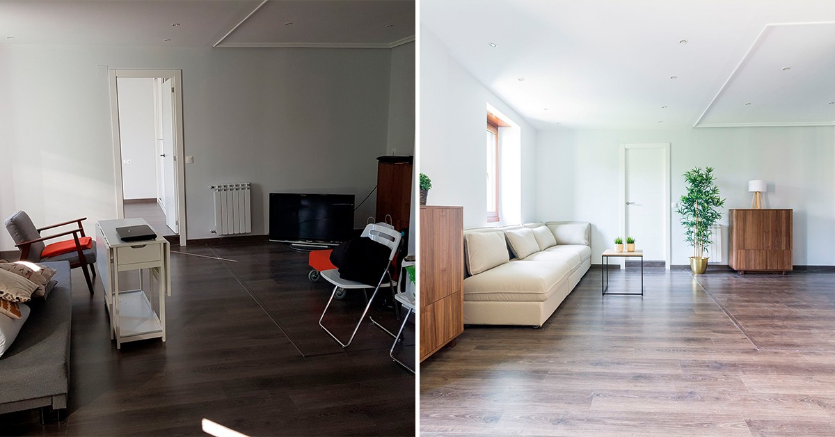 Antes y después con el home staging