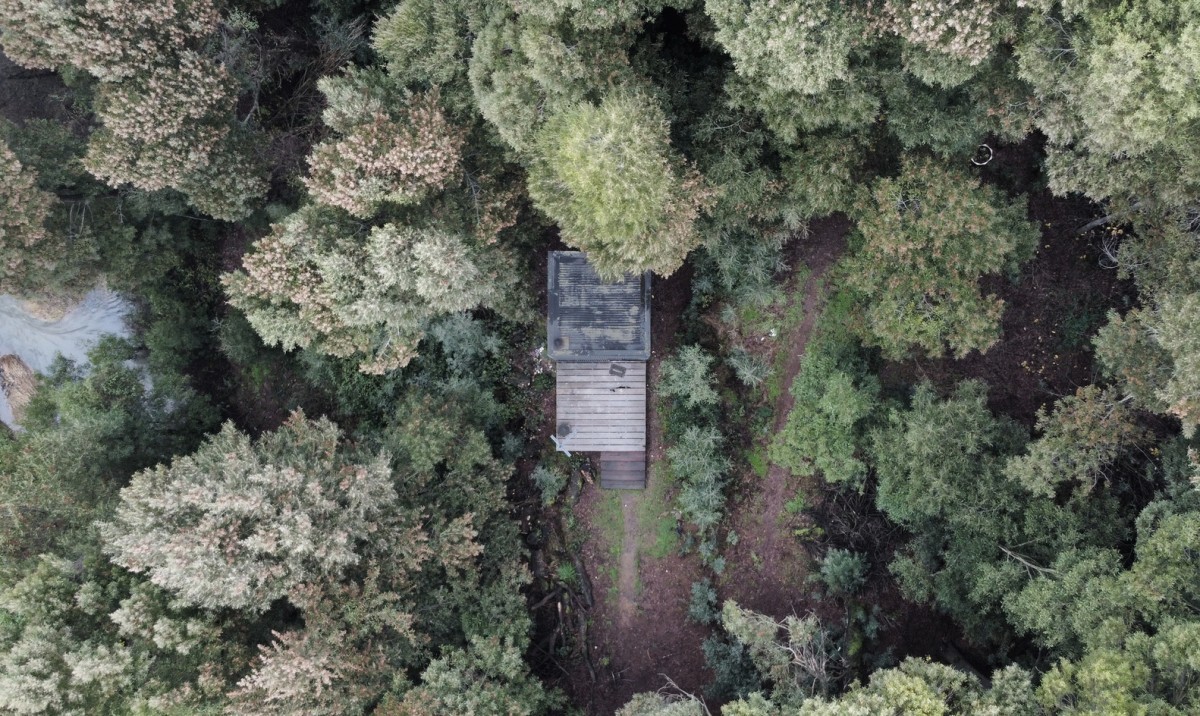 3x3 cabin that's a refuge from the urban world