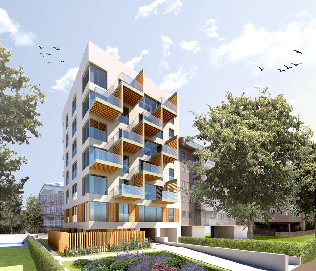 proyección del edificio de las viviendas 