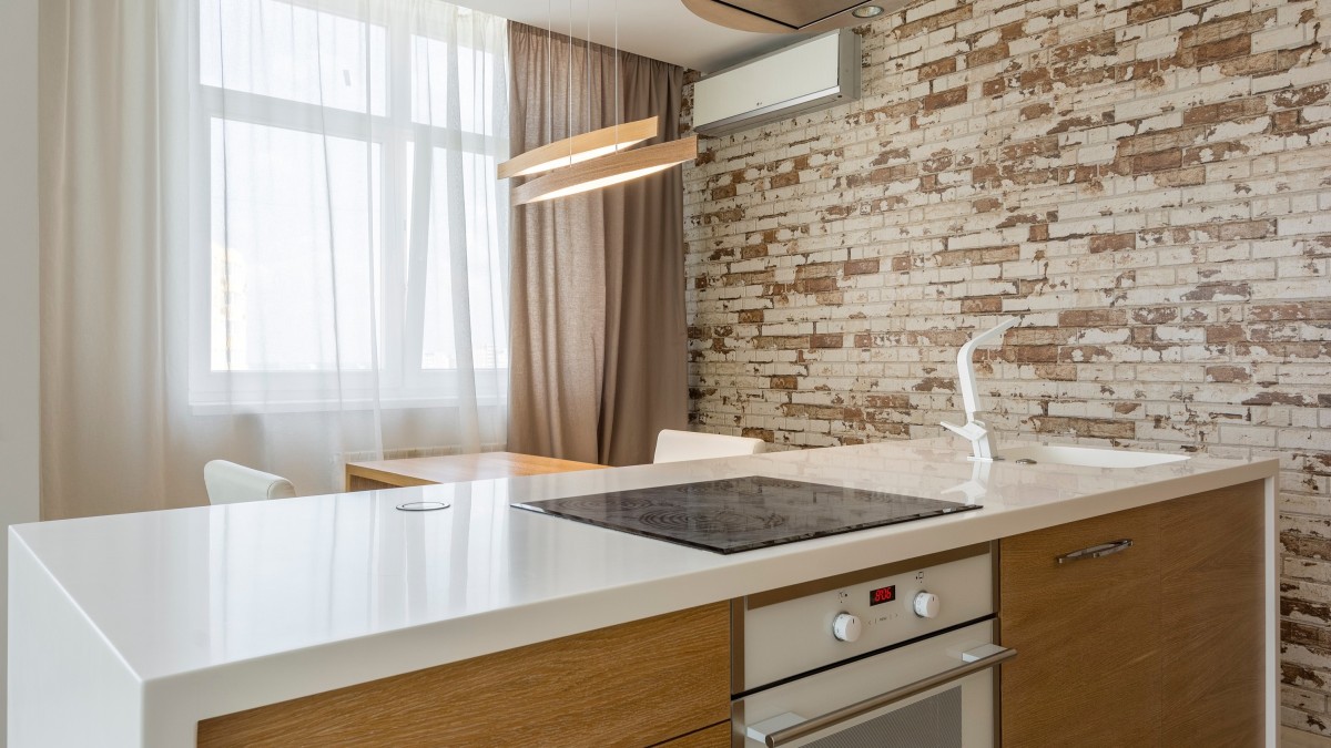 cucine con isola a muro